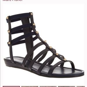 Marc Fisher Black Gladiator Cage Sandals Sz 7